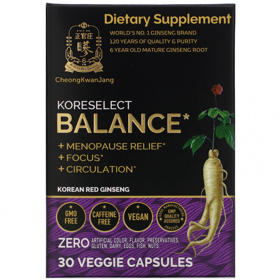   (Iherb) Cheong Kwan Jang, Koreselect, Balance, 30      -     , -, 