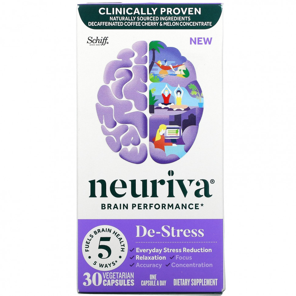   (Iherb) Schiff, Neuriva Brain Performance, De-Stress, 30      -     , -, 