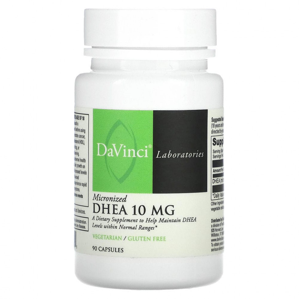 ���� ������ (Iherb) DaVinci Laboratories of Vermont, ����������������� DHEA 90 ������, ������ �� 2020 ���