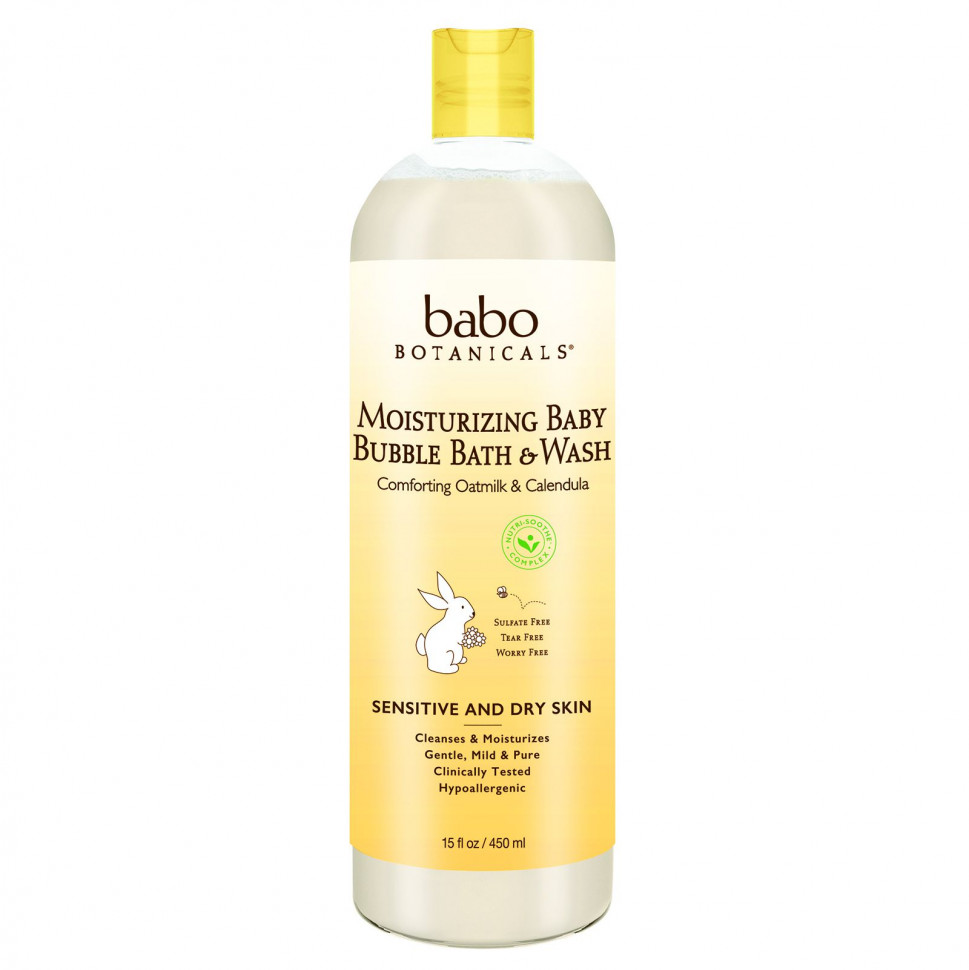   (Iherb) Babo Botanicals,       Baby Bubble Bath & Wash,    , 15 . . (450 )    -     , -, 