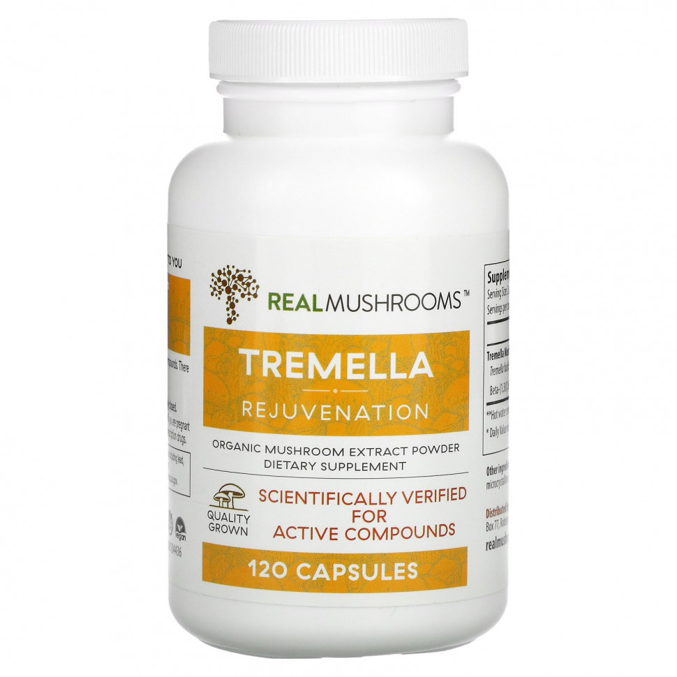 ���� ������ (Iherb) Real Mushrooms, Tremella, ����������`` 120 ������, ������ �� 5020 ���
