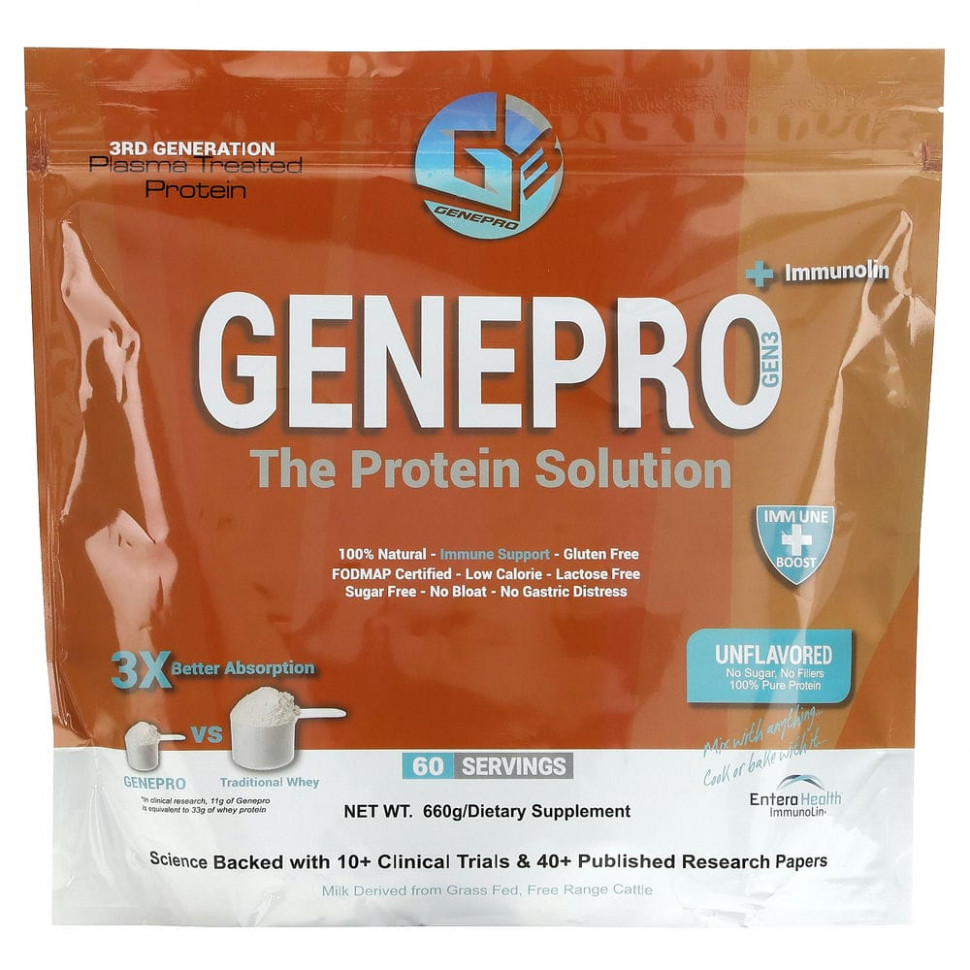   (Iherb) GENEPRO, The Protein Solution + Immunolin,  , 660     -     , -, 