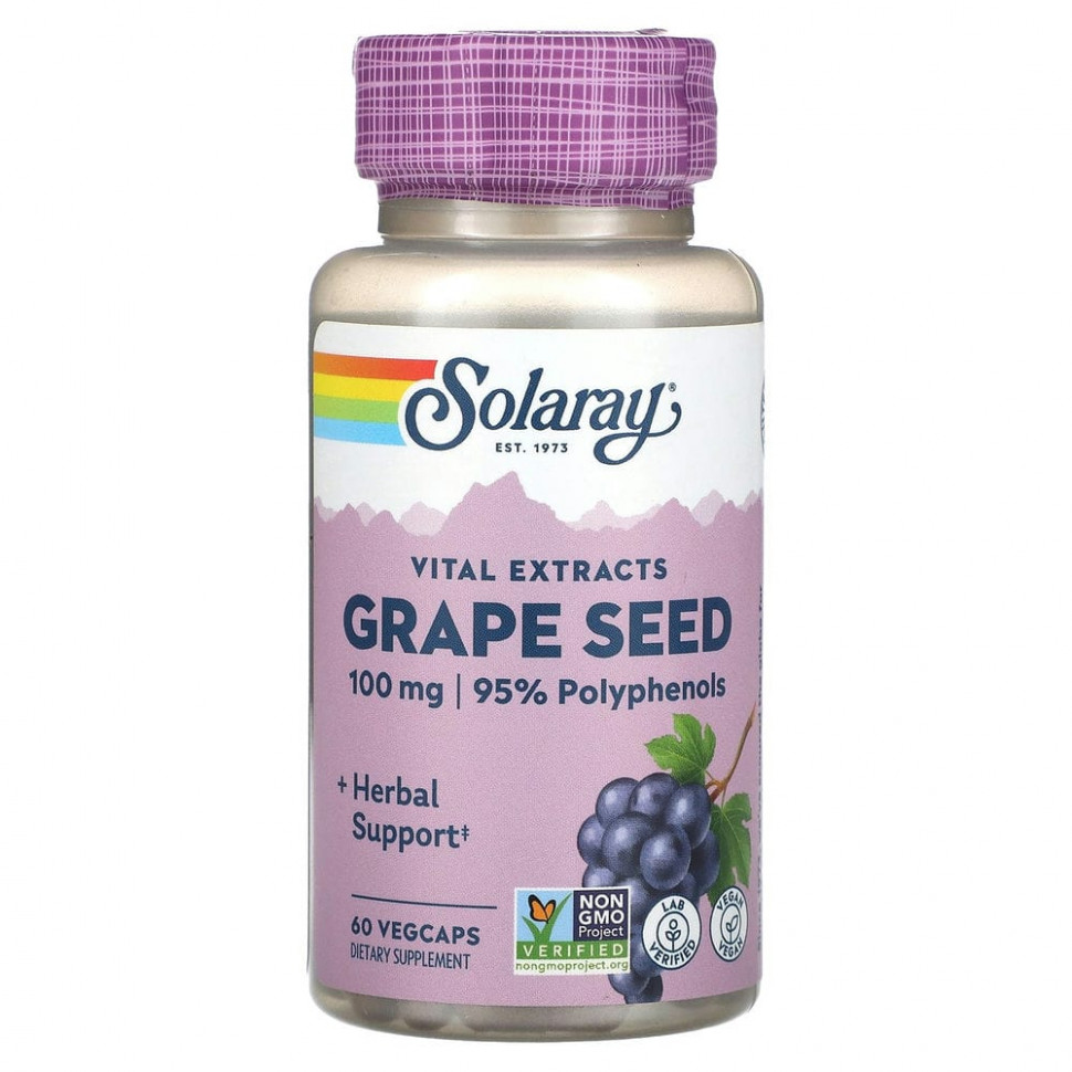 ���� ������ (Iherb) Solaray, Vital Extracts, ����������� ��������, 100 ��, 60 ������������ ������, ������ �� 1650 ���