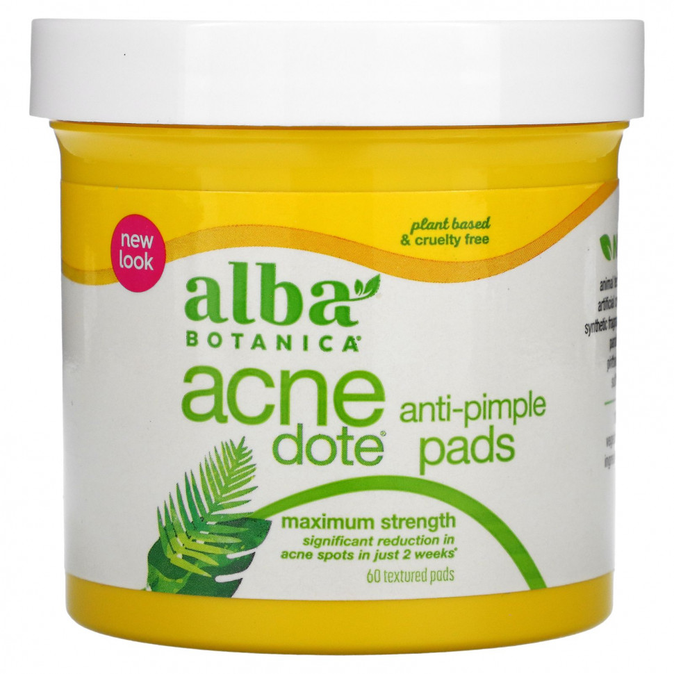 ���� ������ (Iherb) Alba Botanica, ��������� �� Acnedote �� ������, ������������ ���� ��������, 60 ���������������� ���������, ������ �� 1940 ���