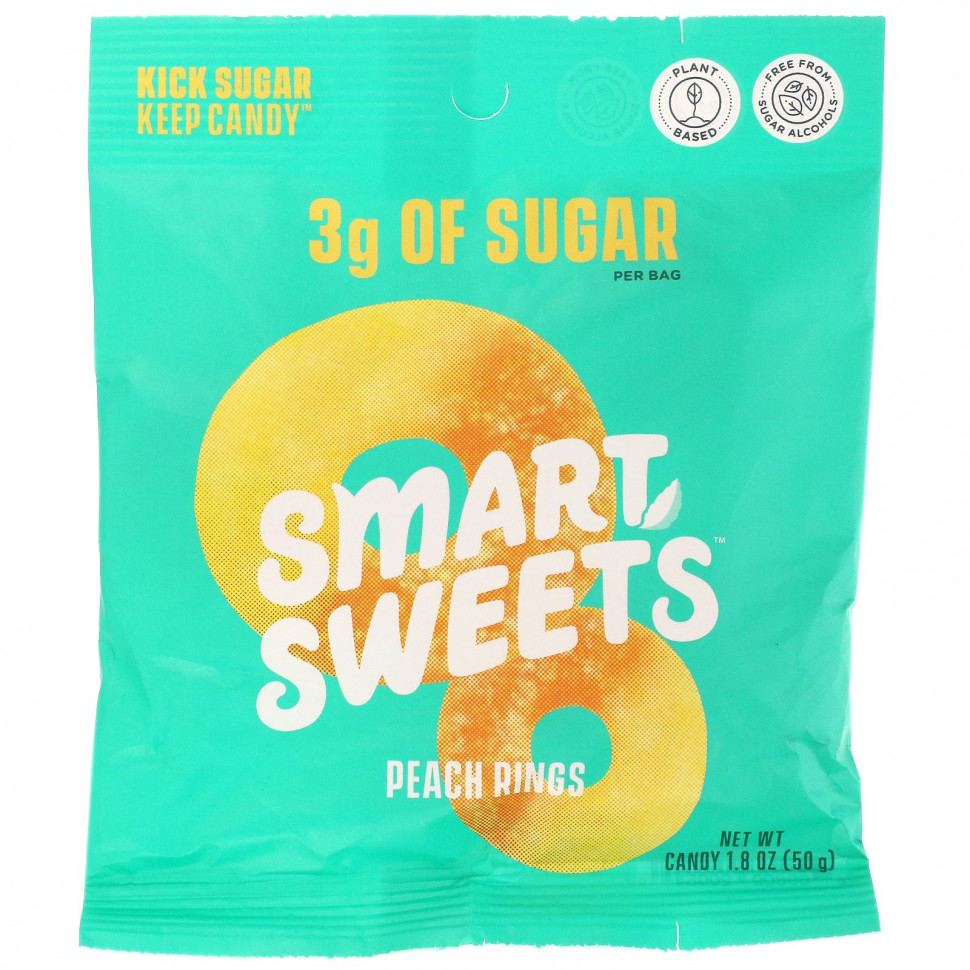   (Iherb) SmartSweets, Peach Rings, , 50  (1,8 )    -     , -, 