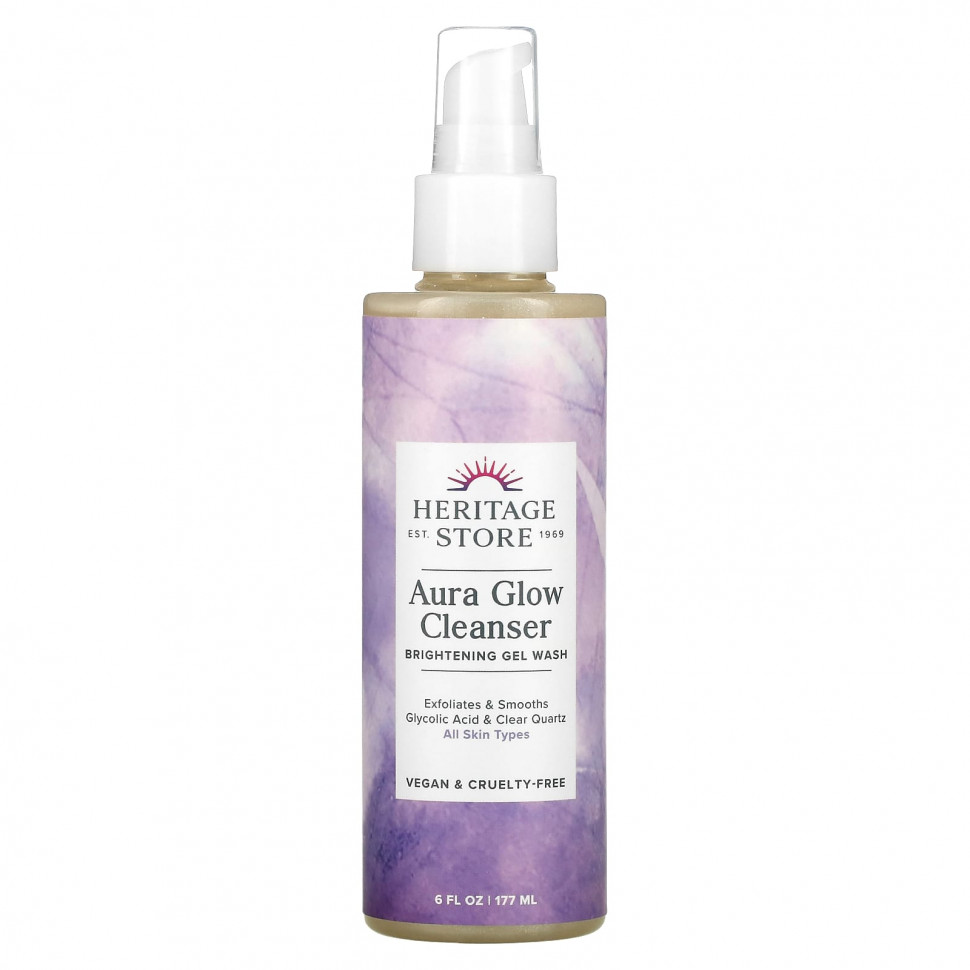 ���� ������ (Iherb) Heritage Store, Aura Gel Cleanser, ����������� ���� ��� ��������, 177 �� (6 ����. �����), ������ �� 2110 ���