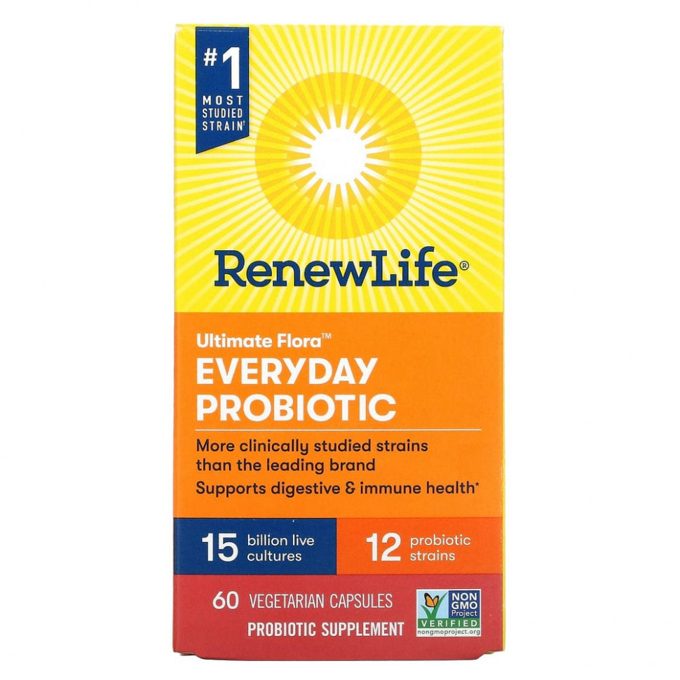 ���� ������ (Iherb) Renew Life, Ultimate Flora, ���������� ���������, 15 ���� ���, 60 �������������� ������, ������ �� 7150 ���