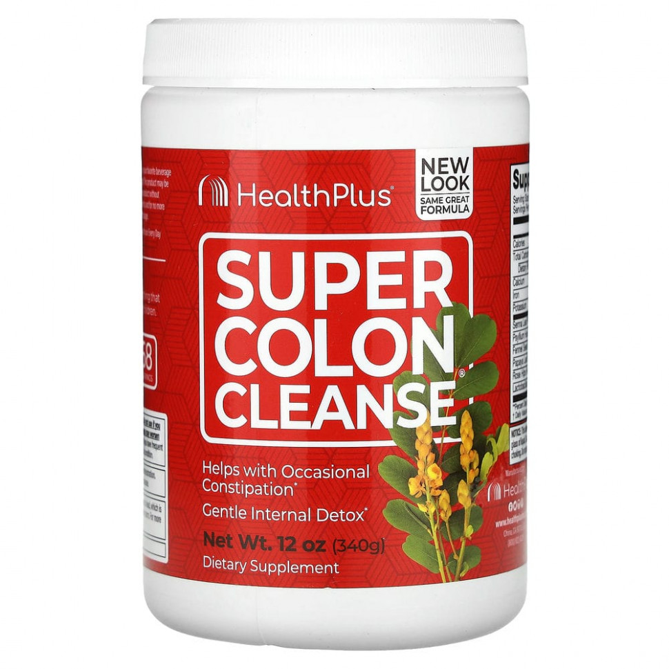 ���� ������ (Iherb) Health Plus, Super Colon Cleanse, ��� �������� ������� �����, 340 � (12 �����), ������ �� 4320 ���