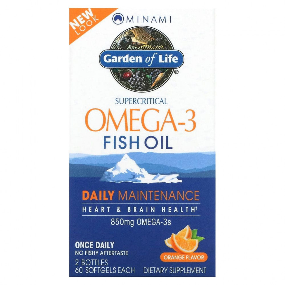 ���� ������ (Iherb) Minami Nutrition, ����������������, Omega-3 Fish Oil, 850 ��, ������������ ����, 120 ������� ������ � ������ ��������, ������ �� 11830 ���