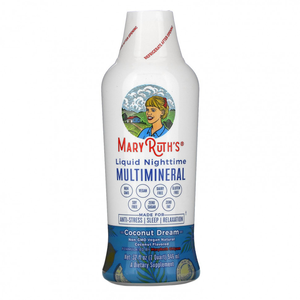   (Iherb) MaryRuth Organics, Liquid Nighttime Multimineral, Coconut Dream, 946  (32 . )    -     , -, 