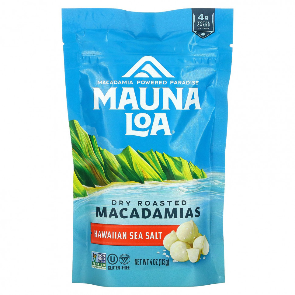 ���� ������ (Iherb) Mauna Loa, Dry Roasted Macadamias, ��������� ������� ����, 113 � (4 �����), ������ �� 1620 ���
