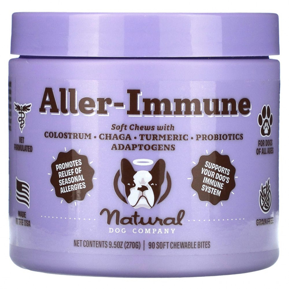 ���� ������ (Iherb) Natural Dog Company, Aller-Immune, ��� ���� ���������, 90 ����������� ��������, 270 � (9,5 �����), ������ �� 5000 ���