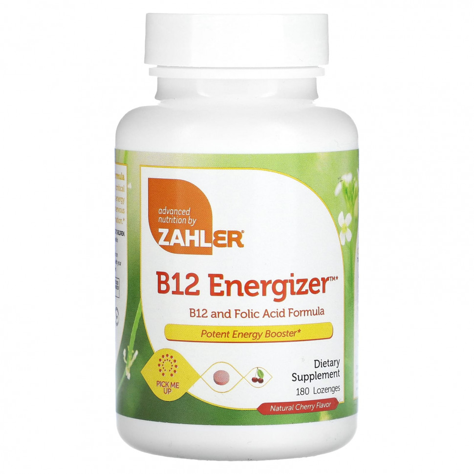 ���� ������ (Iherb) Zahler, B12 Energizer, ������� B12 � �������� �������, ����������� �����, 180 ��������, ������ �� 5100 ���