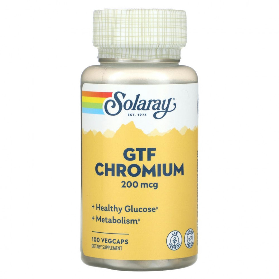   (Iherb) Solaray, GFT Chromium, 200 , 100        -     , -, 