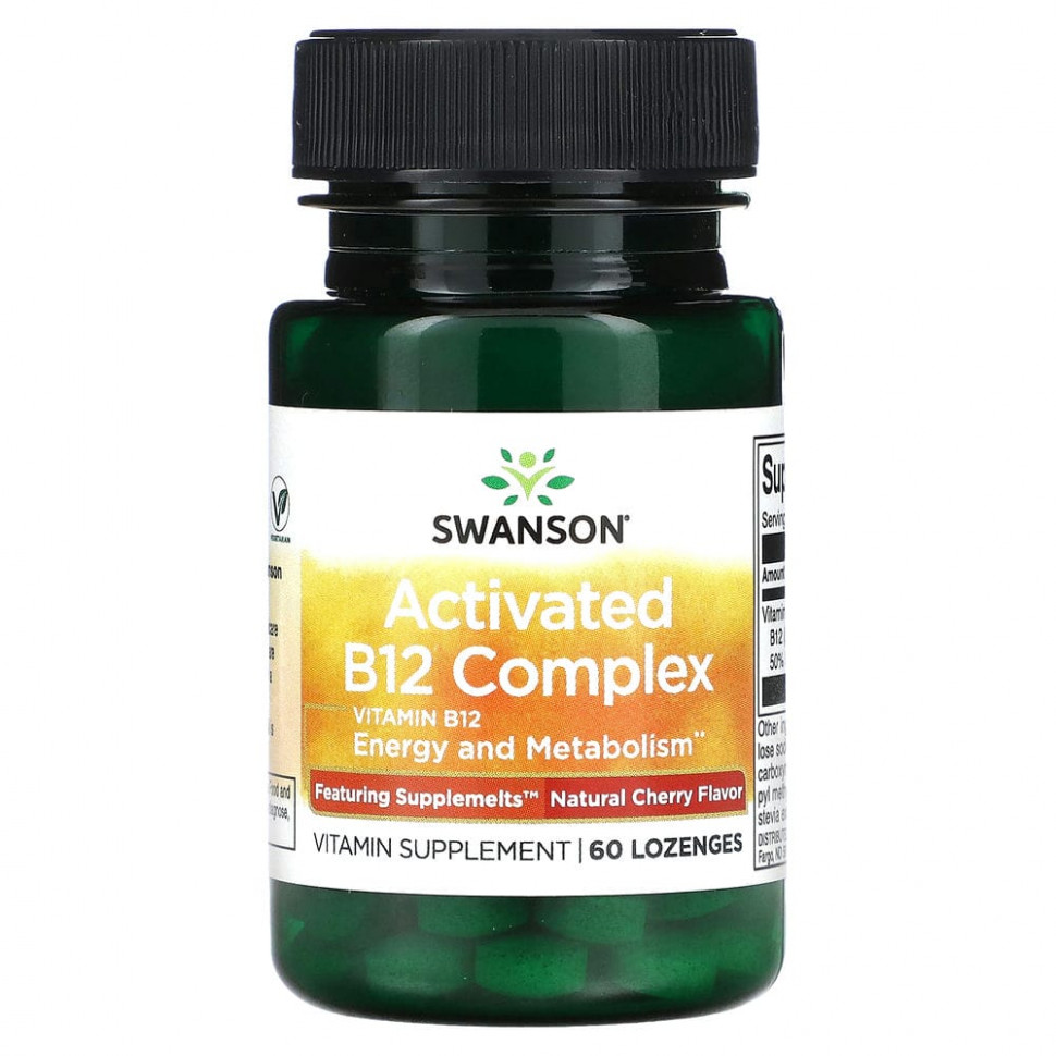 ���� ������ (Iherb) Swanson, Activated B12 Complex, ����������� �����, 60 ��������, ������ �� 4060 ���