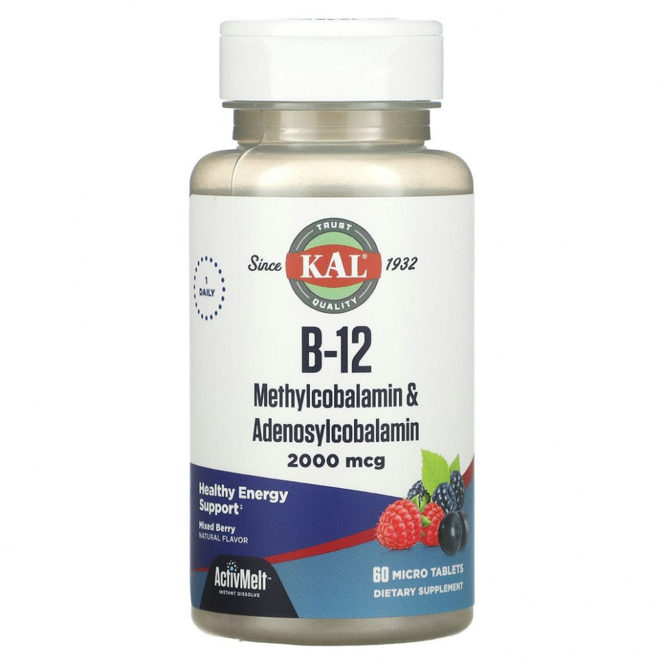   (Iherb) KAL,  B-12 (    ),   , 2000 , 60 -    -     , -, 