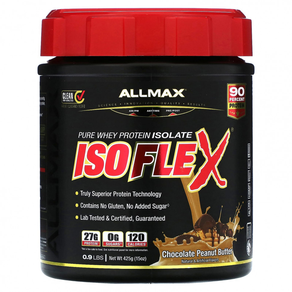 ���� ������ (Iherb) ALLMAX, Isoflex, ������ ������ ������������� ��������, ������� � ���������� ������, 425 � (0,9 �����), ������ �� 4770 ���