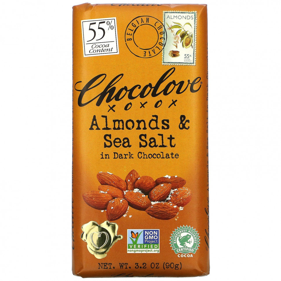 ���� ������ (Iherb) Chocolove, ������ ������� � �������� � ������� �����, 55% �����, 90 � (3,2 �����), ������ �� 680 ���