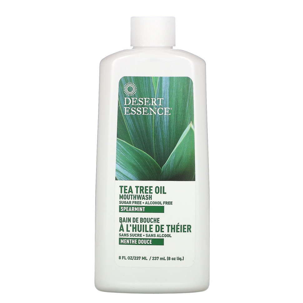   (Iherb) Desert Essence, Tea Tree Mouthwash, Spearmint , 8 fl oz (236 ml)    -     , -, 