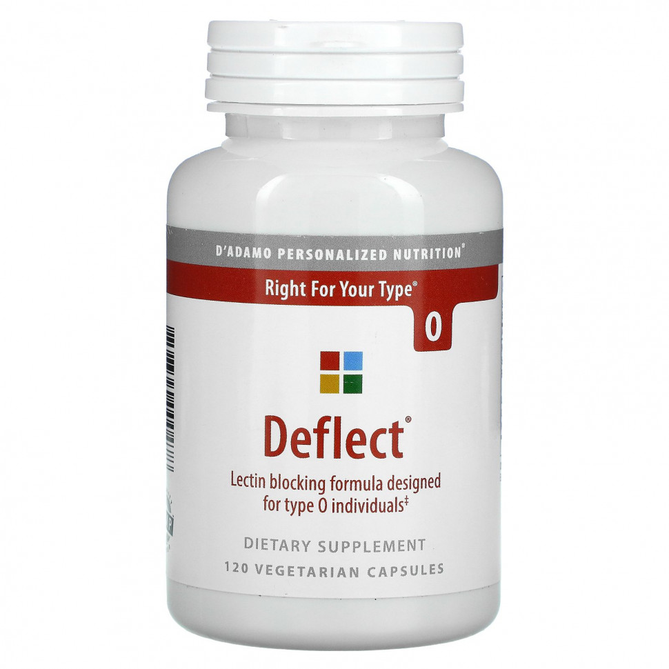 ���� ������ (Iherb) D'adamo, Deflect, �������, ����������� ������� ���� O, 120 �������������� ������, ������ �� 9050 ���