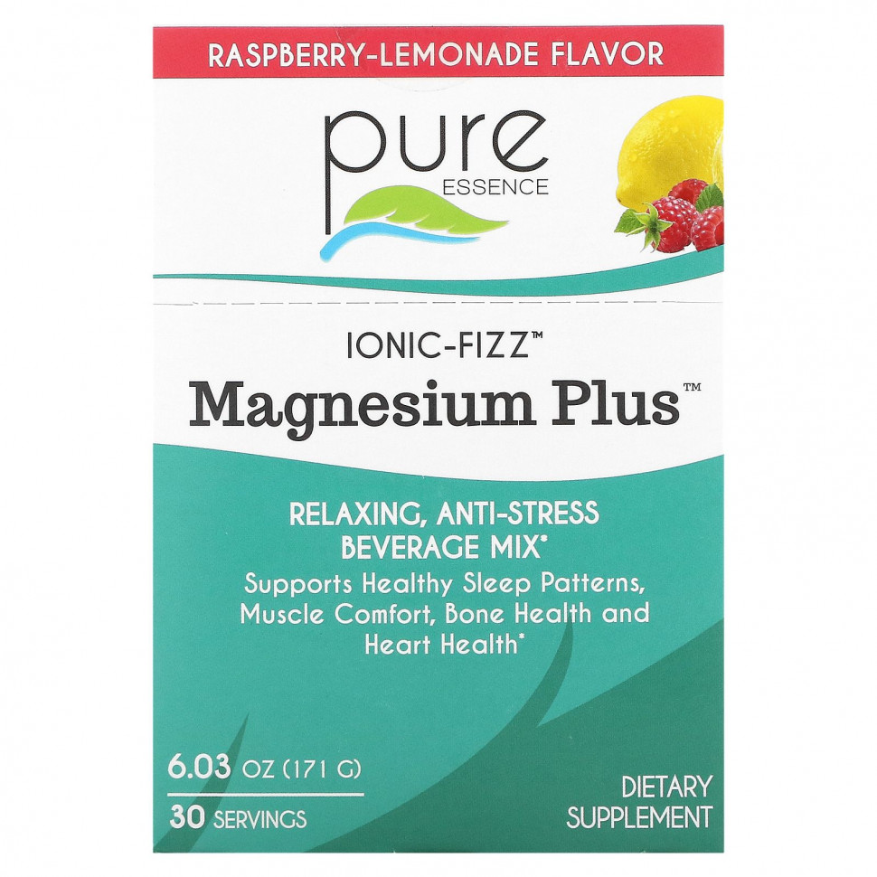   (Iherb) Pure Essence, Ionic-Fizz, Magnesium Plus,  , 30   0,2  (5,7 )     -     , -, 