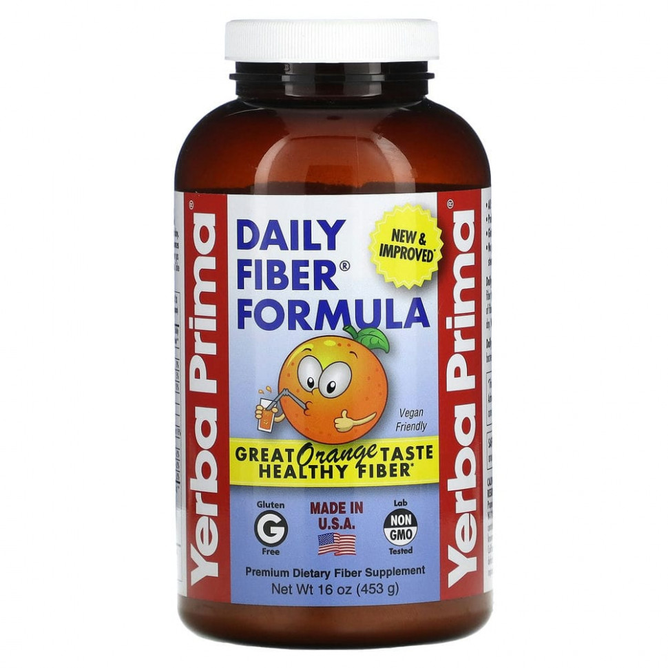 ���� ������ (Iherb) Yerba Prima, Daily Fiber, ������� ��������� ��� ����������� ������, �� ������ ���������, 453 � (16 �����), ������ �� 2400 ���