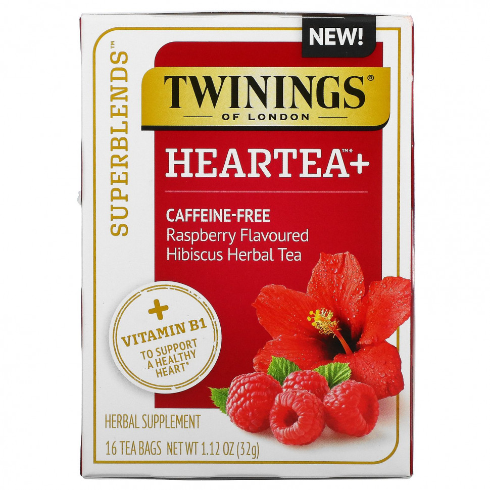���� ������ (Iherb) Twinings, Superblends, Heartea � ��������� B1, ������, �������� ��� �� ���������, ��� �������, 16 ������ ���������, 32 � (1,12 �����), ������ �� 1350 ���