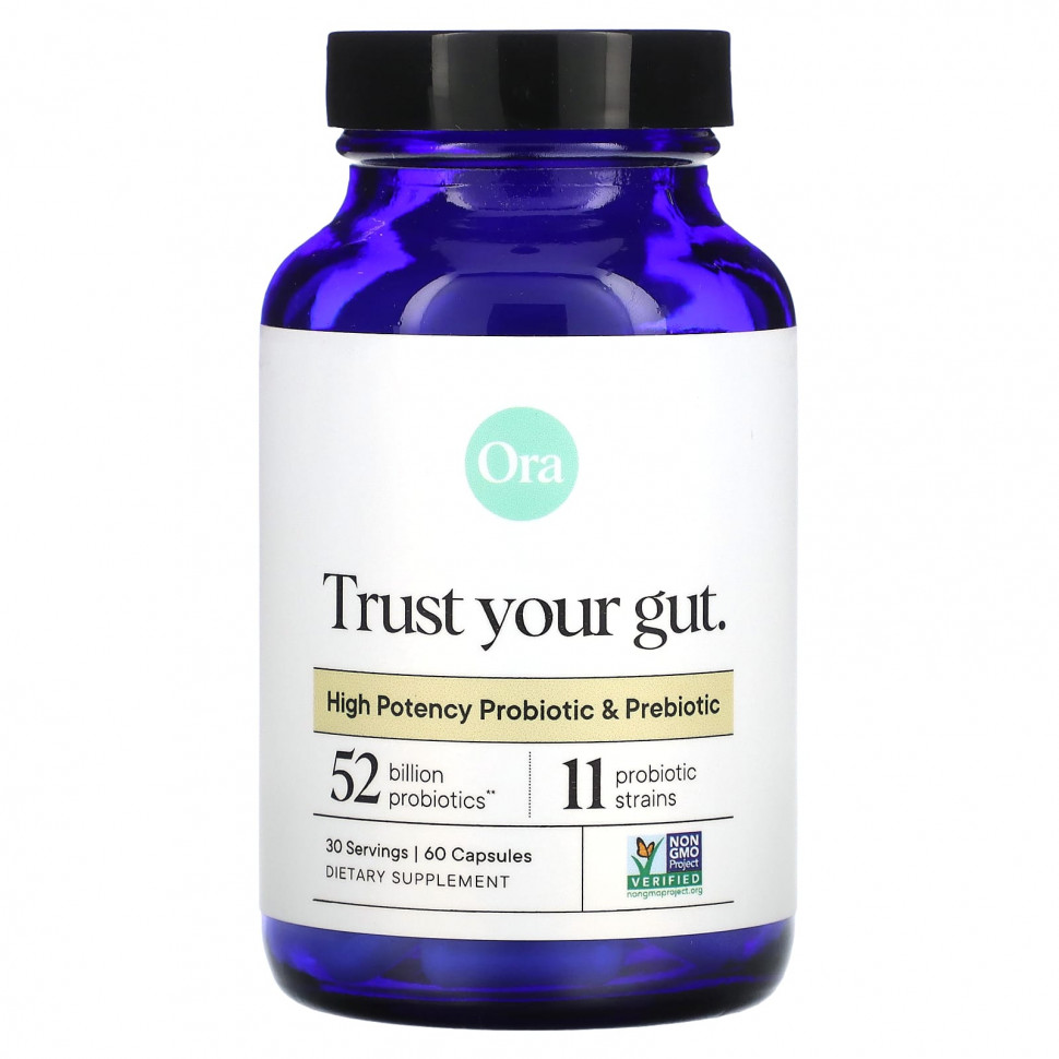 ���� ������ (Iherb) Ora, Trust Your Gut, ����������������� ��������� � ���������, 60 ������, ������ �� 9620 ���