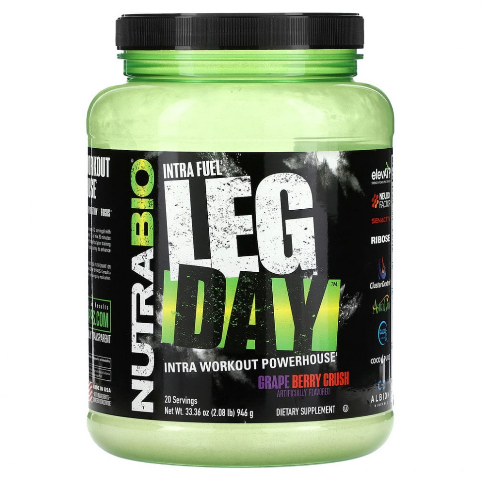   (Iherb) Nutrabio Labs, Intra Fuel Leg Day, Grape Berry Crush, 946  (2,08 )    -     , -, 