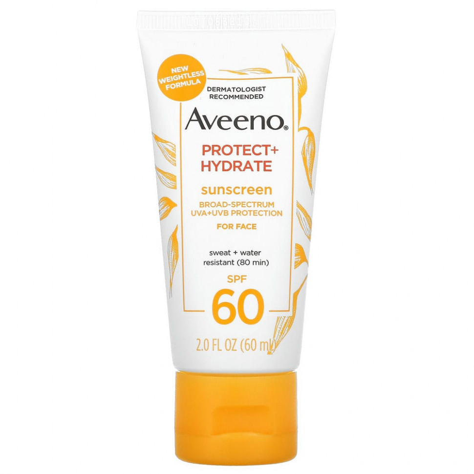   (Iherb) Aveeno, Protect + Hydrate,  ,  , SPF 60, 60  (2 . )    -     , -, 