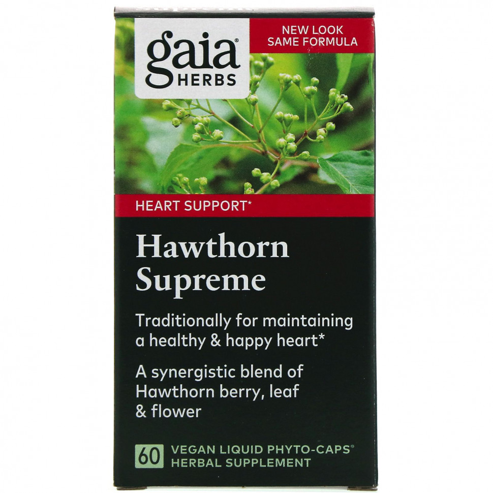   (Iherb) Gaia Herbs, Hawthorn Supreme, 60        -     , -, 