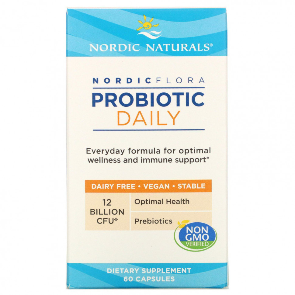 ���� ������ (Iherb) Nordic Naturals, Nordic Flora Probiotic Daily, 12 ���� ���, 60 ������, ������ �� 4650 ���