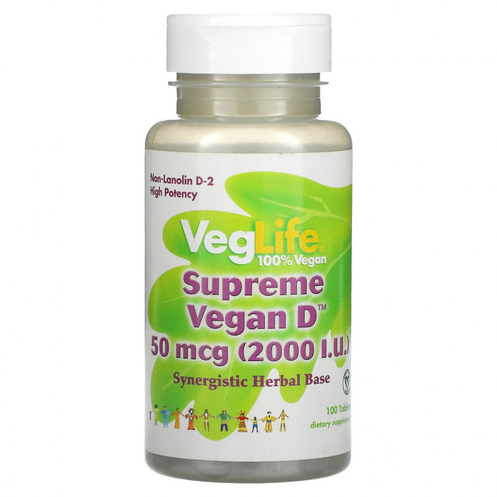   (Iherb) VegLife, Supreme Vegan D, 2000 , 100     -     , -, 