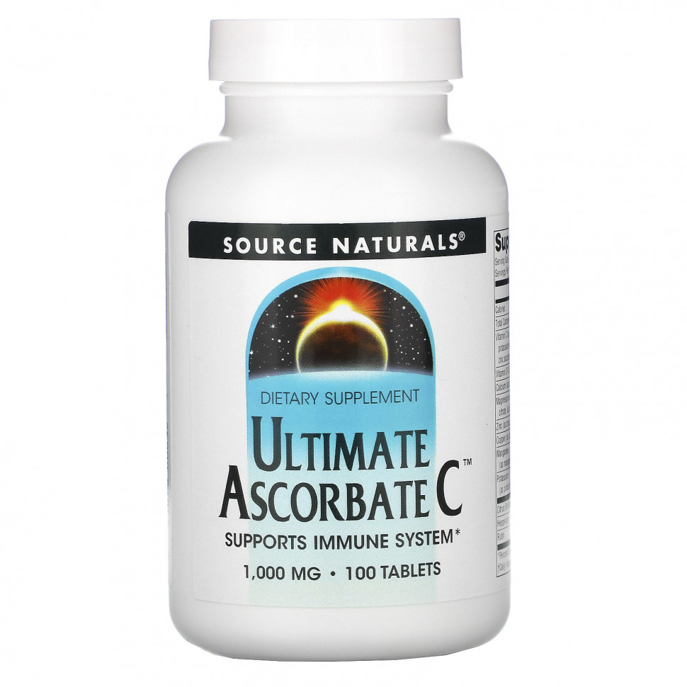���� ������ (Iherb) Source Naturals, Ultimate Ascorbate C, 1000 ��, 100 ��������, ������ �� 3230 ���