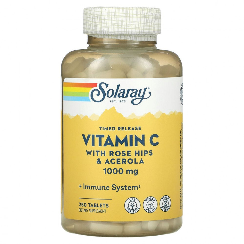   (Iherb) Solaray,  C   ,    , 1000 , 250     -     , -, 