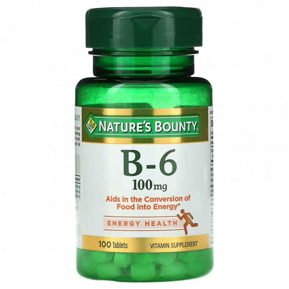 ���� ������ (Iherb) Nature's Bounty, ������� B-6, 100 ��, 100 ��������, ������ �� 1960 ���