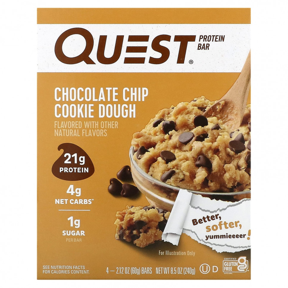 ���� ������ (Iherb) Quest Nutrition, ����������� ��������, ����� � ���������� �������, 4 ���������, 60 � (2,12 �����), ������ �� 2530 ���