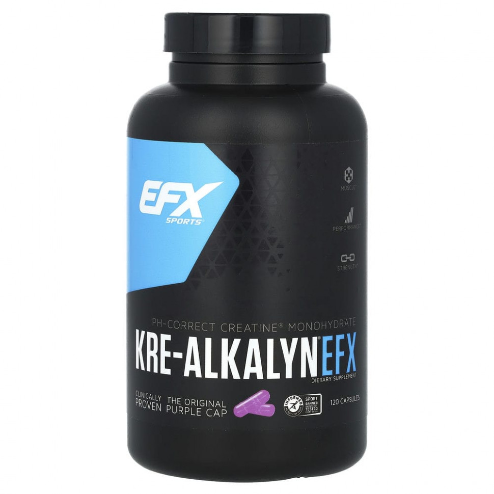 ���� ������ (Iherb) EFX Sports, Kre-Alkalyn EFX, �������, 120 ������, ������ �� 4440 ���