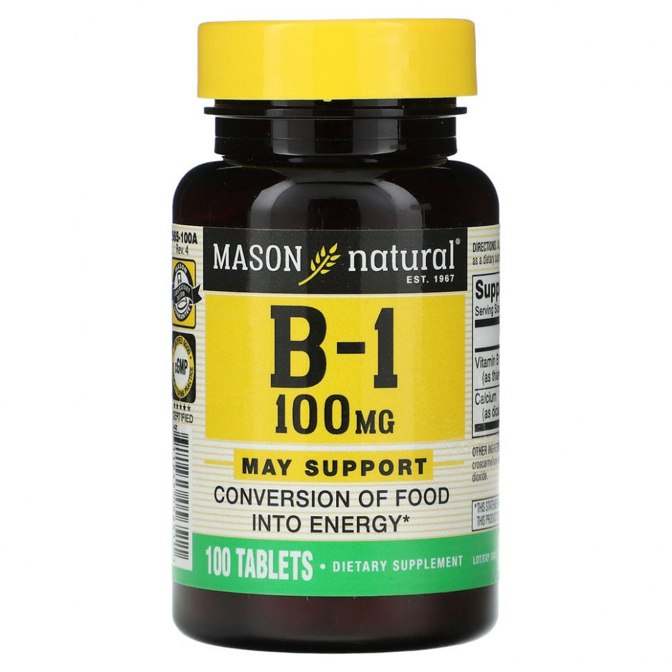   (Iherb) Mason Natural,  B-1, 100 , 100     -     , -, 