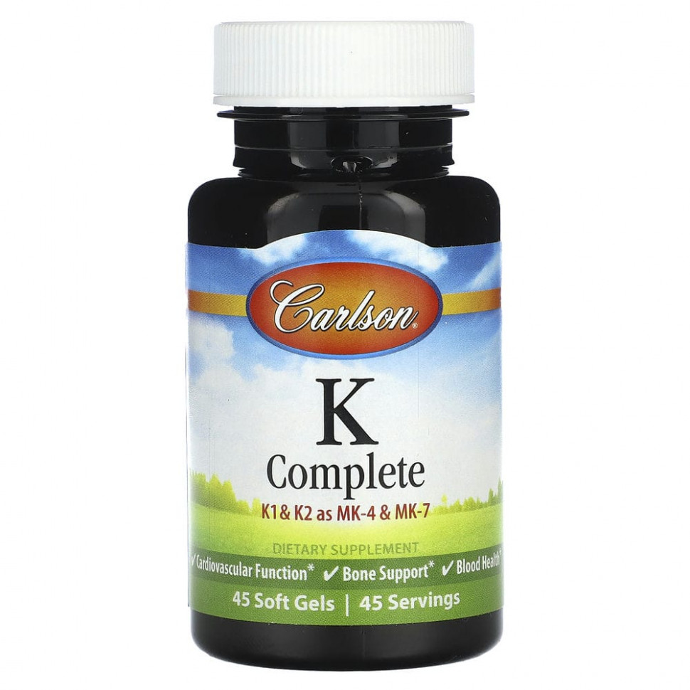   (Iherb) Carlson, K Complete, 45 Softgels    -     , -, 