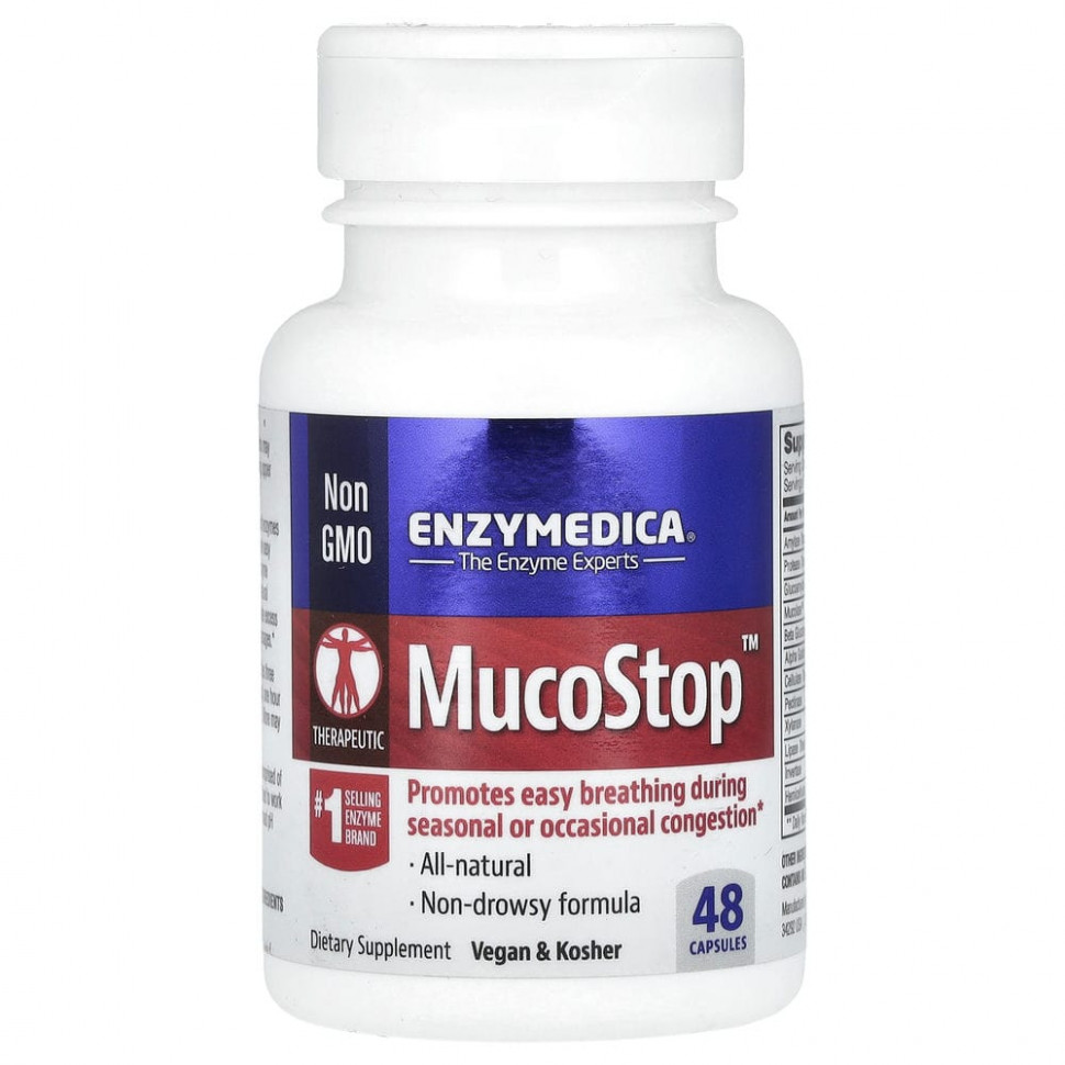   (Iherb) Enzymedica, MucoStop, 48 ,   4760 