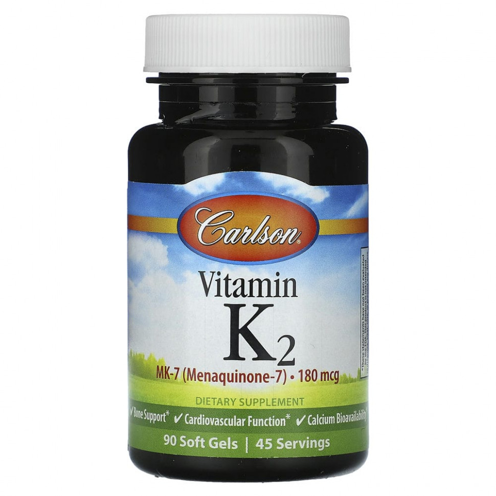   (Iherb) Carlson,  K2, 180 , 90      -     , -, 