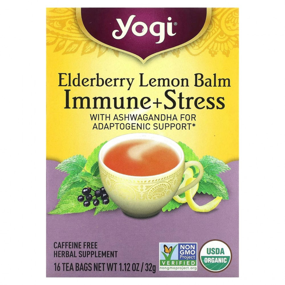 ���� ������ (Iherb) Yogi Tea, ������� � �������, ��� ���������� � �������, ��� �������, 16 ������ ���������, 32 � (1,12 �����), ������ �� 940 ���