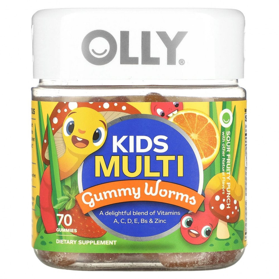 ���� ������ (Iherb) OLLY, Kids Multi, Gummy Worms, ������ ��������� ����, 70 ����������� ��������, ������ �� 3210 ���