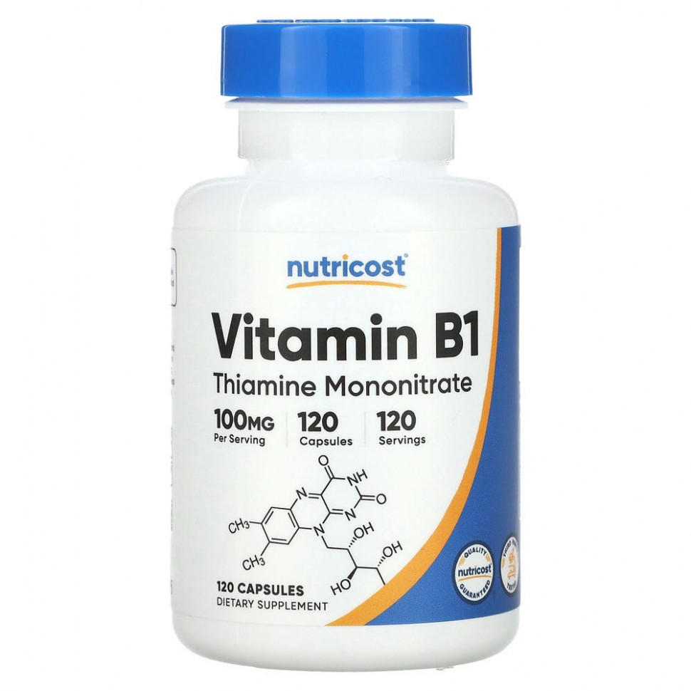 ���� ������ (Iherb) Nutricost, ������� B1, ���������� �������, 100 ��, 120 ������, ������ �� 1870 ���