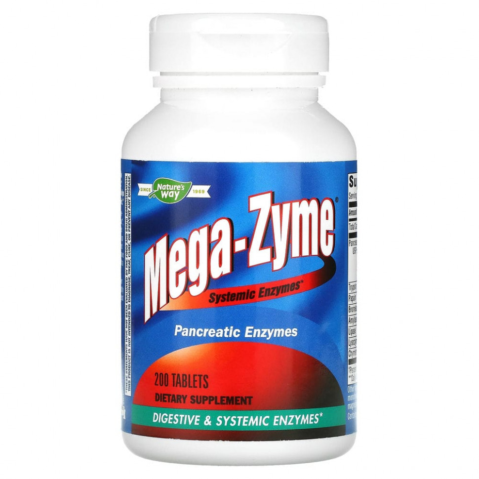   (Iherb) Nature's Way, Mega-Zyme,  , 200     -     , -, 