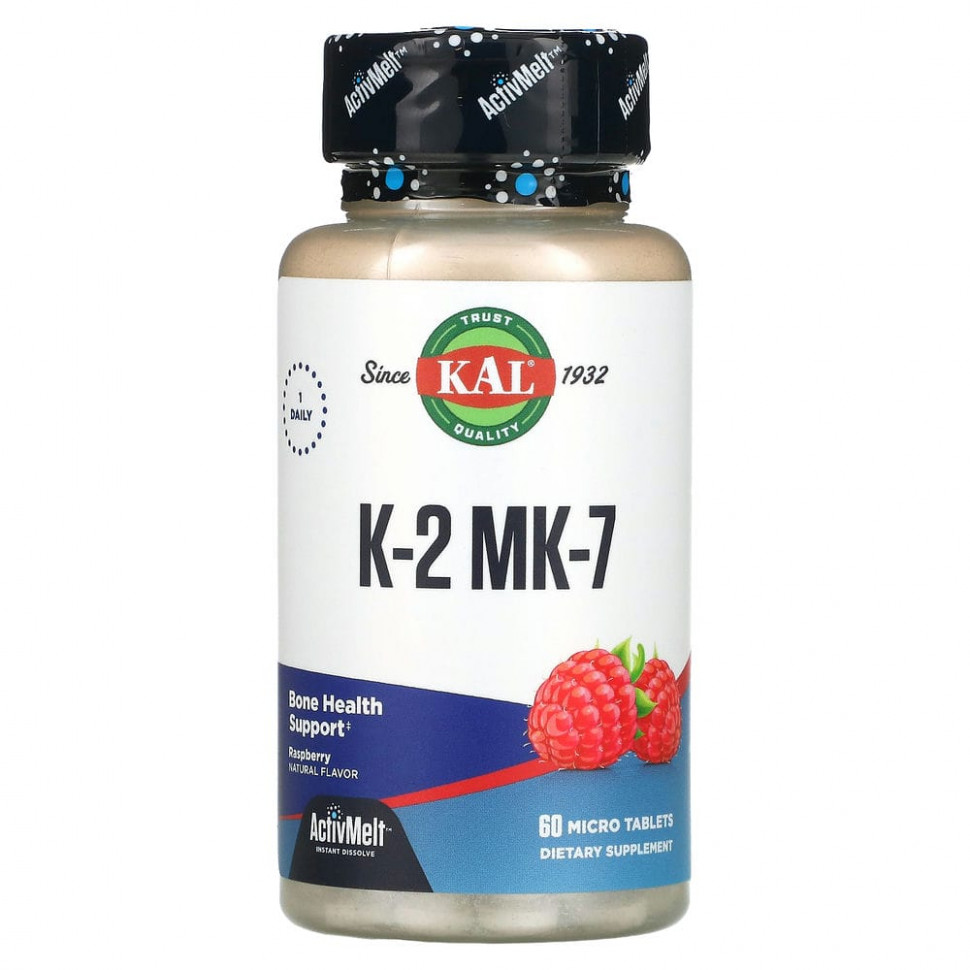 ���� ������ (Iherb) KAL, K-2 MK-7, ��������� ������, ������, 60 �������������, ������ �� 2380 ���