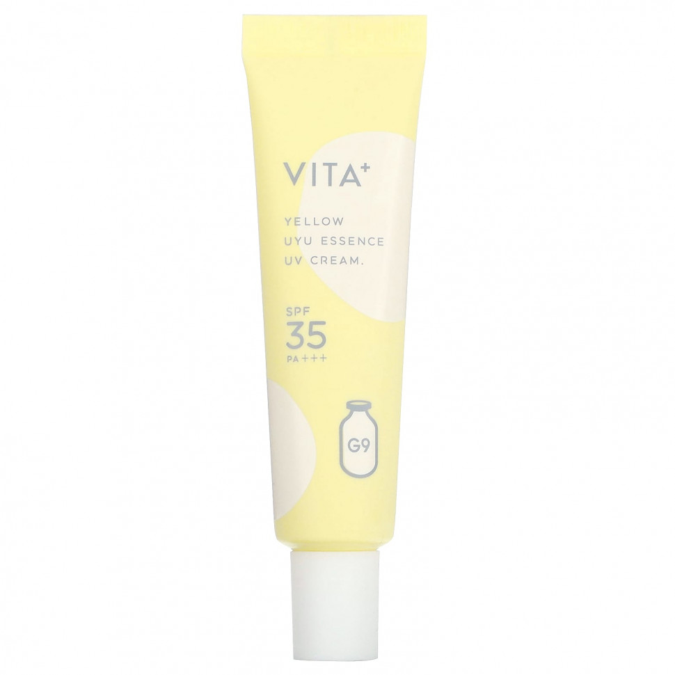 ���� ������ (Iherb) G9skin, Vita + UYU Essence UV Cream, �������������� ���� SPF 35 PA +++, ������, 25 �, ������ �� 1770 ���