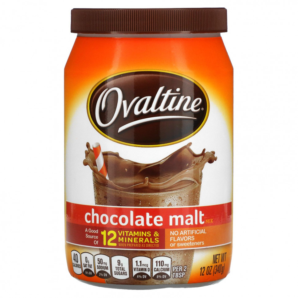���� ������ (Iherb) Ovaltine, ���������-��������� �����, 12 ����� (340 �), ������ �� 1560 ���