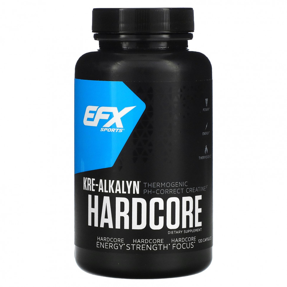   (Iherb) EFX Sports, Kre-Alkalyn Hardcore, 120     -     , -, 